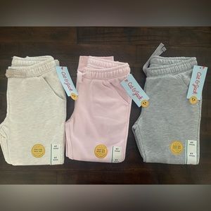Cat & Jack Toddler Girls Jogger Sweatpants Girls Size 4T Lot Of 3 NWT